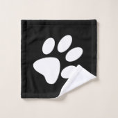 Zwart-witschilderafdrukken en pooldots bad handdoek (Wasdoekje)