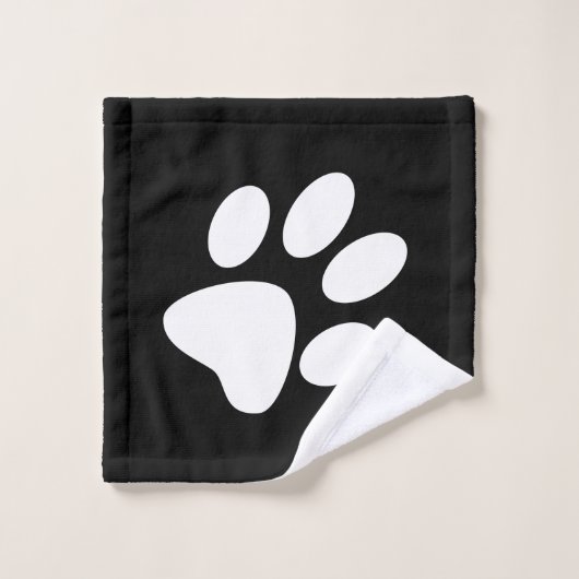 Zwart-witschilderafdrukken en pooldots bad handdoek (Wasdoekje)