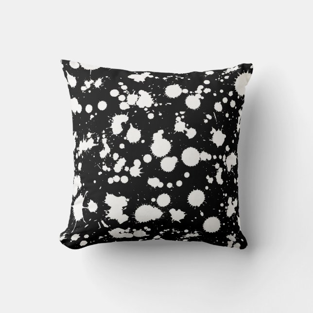 Zwart-witschilderkunst aanpassen kussen (Voorkant)