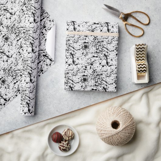 Zwart-witschilderplaatje Cadeaupapier (Crafts)