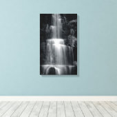 Zwart-witschilderwerk Canvas Afdruk (Insitu (Houten vloer))