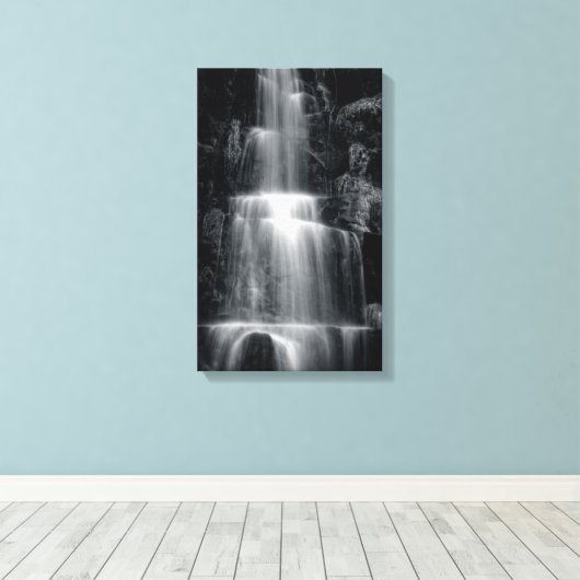 Zwart-witschilderwerk Canvas Afdruk (Insitu (Houten vloer))