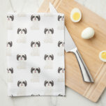 Zwart-witschip Tzu Theedoek<br><div class="desc">Deze prachtig gedetailleerde afbeelding van de waterverf van Shih Tzu in zwart-wit wordt geplaatst in vrolijke rijen die genoeg pop voor stand-alone stukken of als neutraal kunnen dienen! Voor de liefste cadeaus, voeg meer passende punten van het collectie toe! Ga voor meer werk en meer informatie over deze kunstenaar naar:...</div>