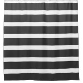 Zwart-witschoeisel met strips douchegordijn (Voorkant)