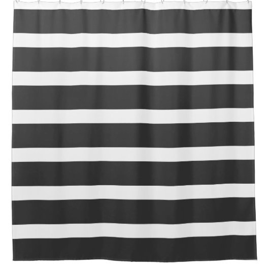 Zwart-witschoeisel met strips douchegordijn (Voorkant)