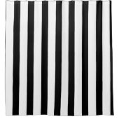 Zwart-witschoeisel met strips douchegordijn (Voorkant)