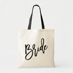Zwart witschrift tote bag