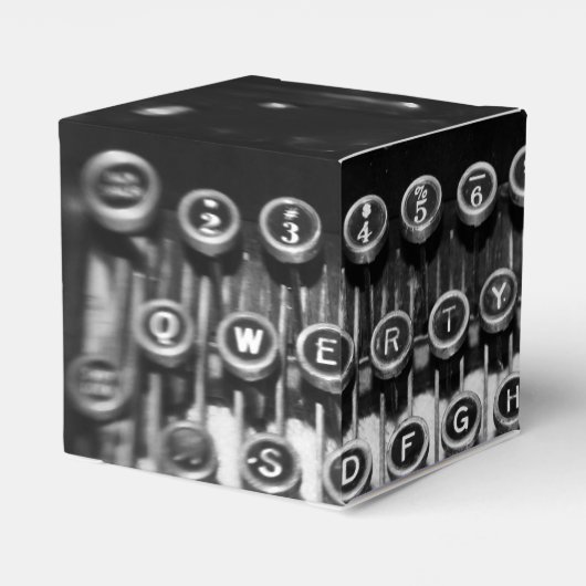 Zwart-witschrijfmachine Bedankdoosjes (Achterkant)