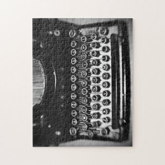 Zwart-witschrijfmachine Legpuzzel (Verticaal)