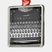 Zwart-witschrijfmachine Metalen Ornament (Links)
