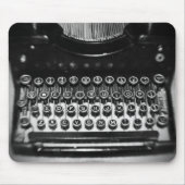 Zwart-witschrijfmachine Muismat (Voorkant)