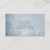 Zwart witschrijvers Dip Pen op blauw papier Visitekaartje (Achterkant)