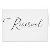 Zwart-witscript, bruiloft gereserveerd teken (Voorkant Horizontaal)