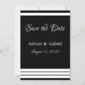  zwart-witscript bruiloft save the date (Voorkant)