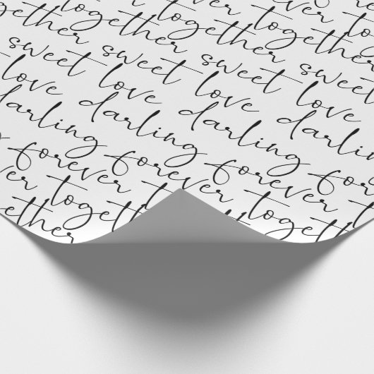 Zwart-witscript Cadeaupapier (Hoek)