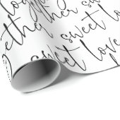 Zwart-witscript Cadeaupapier (Rol Hoek)