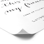 Zwart-witscript Dit is mijn geldig huwelijk Poster (Hoek)