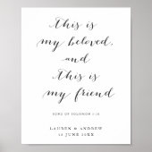 Zwart-witscript Dit is mijn geldig huwelijk Poster (Voorkant)