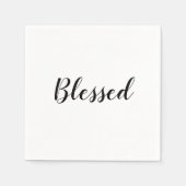 Zwart witscript, schattig papier voor Thanksgiving Servet (Voorkant)