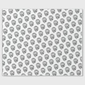 Zwart-witshell-patroon Cadeaupapier (Vlak)