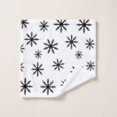 Zwart-witsopflake afdrukken bad handdoek (Wasdoekje)