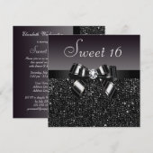 Zwart-witspellen, Bak & Diamond Sweet 16, bedrukt Kaart (Voorkant / Achterkant)