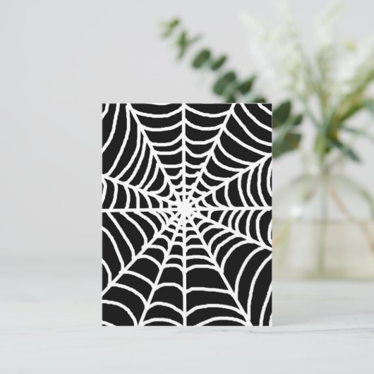 Zwart-witspinweb Briefkaart (Staand voorkant)