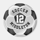 Zwart-witsportbal Magneet (Voorkant)