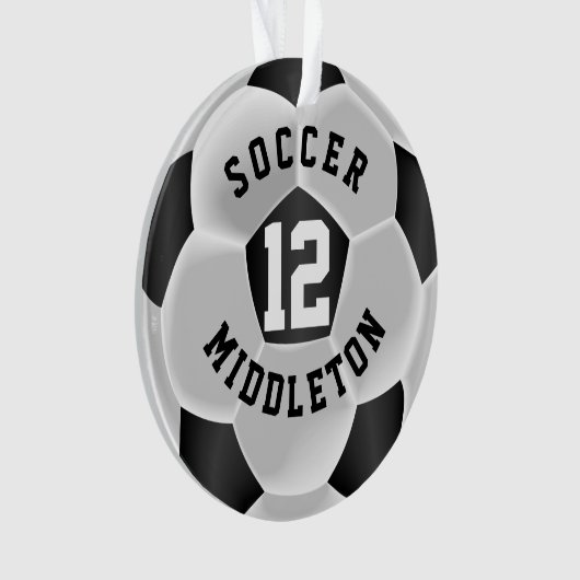 Zwart-witsportbal Ornament (voorkant)