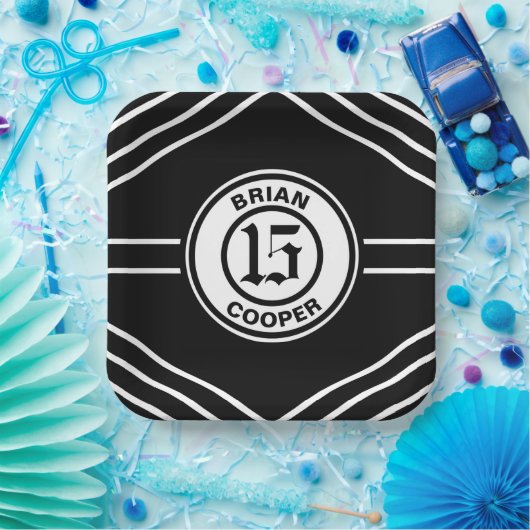 Zwart-witsportthema Bord (Feest)