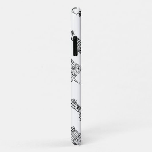 Zwart-witstaat van vrijheid Case-Mate iPhone case (Achterkant/rechts)