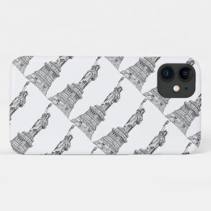 Zwart-witstaat van vrijheid iPhone 11 hoesje