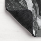 Zwart-witstaren Wild Horse Mousepad Muismat (Hoek)