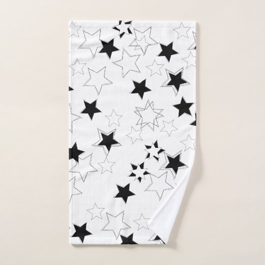 Zwart-witsterren Bathroom-handdoeksets Bad Handdoek (Handdoek)