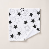 Zwart-witsterren Bathroom-handdoeksets Bad Handdoek (Wasdoekje)