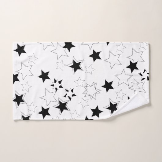 Zwart-witsterren Bathroom-handdoeksets Bad Handdoek (Handdoek)