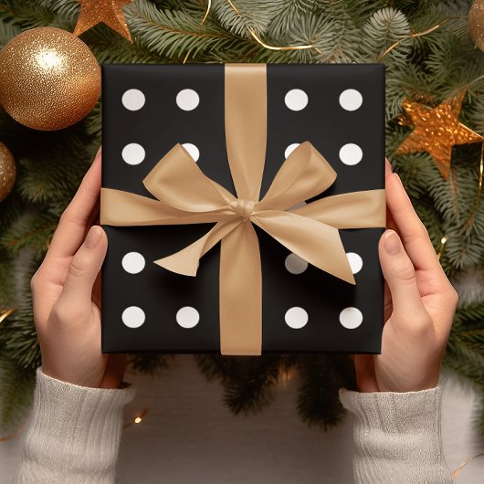 Zwart-witstippen Cadeaupapier