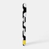 Zwart-witstippen, Gestippeld, Uw naam iPhone 16 Hoesje (Rechterkant)