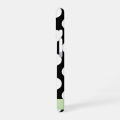 Zwart-witstippen, Gestippeld, Uw naam iPhone 16 Hoesje (Linkerkant)