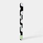 Zwart-witstippen, Gestippeld, Uw naam iPhone 16 Hoesje (Rechterkant)