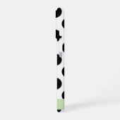 Zwart-witstippen, Gestippeld, Uw naam iPhone 16 Hoesje (Linkerkant)