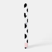 Zwart-witstippen, Gestippeld, Uw naam iPhone 16 Hoesje (Linkerkant)
