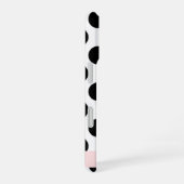Zwart-witstippen, Gestippeld, Uw naam iPhone 16 Hoesje (Rechterkant)