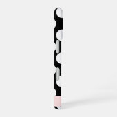 Zwart-witstippen, Gestippeld, Uw naam iPhone 16 Hoesje (Rechterkant)