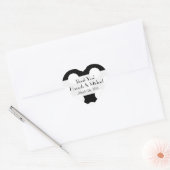 Zwart-witstippen, Stippen, Trouwen Hart Sticker (Envelop)