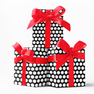 Zwart-witstippenpatroon Cadeaupapier