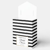 Zwart-witstreep elegant Gold-Vrijgezellenfeest Bedankdoosjes (Geopend)