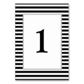 Zwart-witstrepen omhuld tabelnummer kaart (Achterkant)