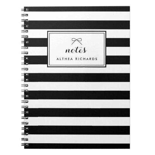 Zwart-witstrepen, speciaal Notitieboek (Voorkant)