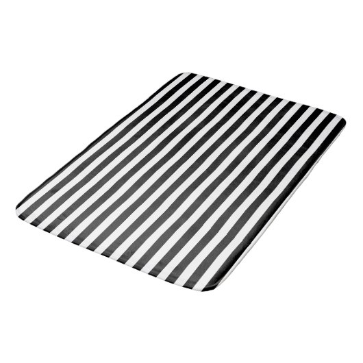 Zwart-witstripes — Bath Mat (Gekanteld)